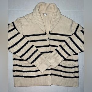 Gap cardigan preppy striped button front cotton women's size XL GUC